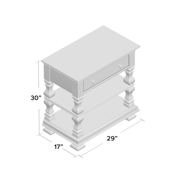 Gracie Oaks Solid + Manufactured Wood Bedside Table & Reviews Wayfair